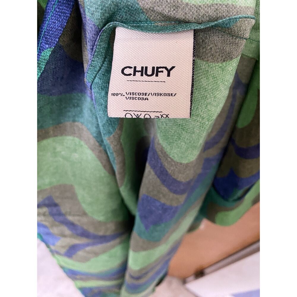 Chufy Phoenix Midi Dress Psychedelic Bohemian Kaftan Festival Op Art Sz S Maxi - Picture 7 of 8